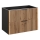 COMAD XILO BLACK WOTAN 82-80-D-2S - Meuble sous-vasque de salle de bains XILO 57x80,2 cm noir, finition chêne Wotan