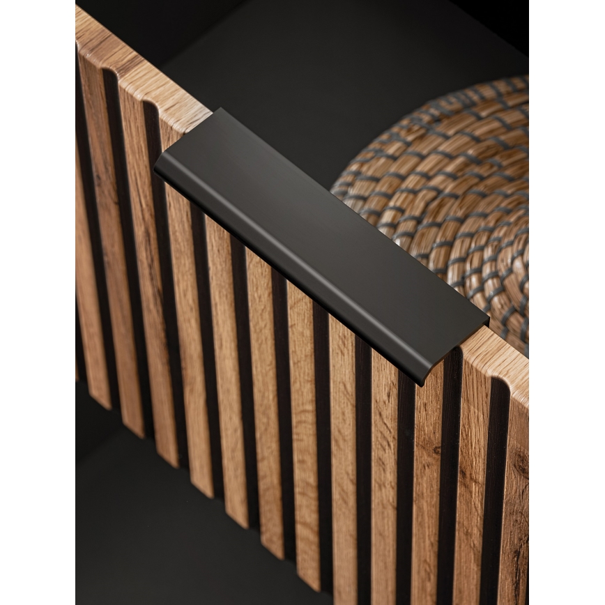 COMAD XILO BLACK WOTAN 82-80-D-2S - Wastafelonderkast XILO 57x80,2 cm zwart/Wotan eiken