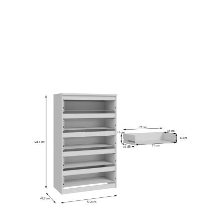 Commode à tiroirs MAO blanche