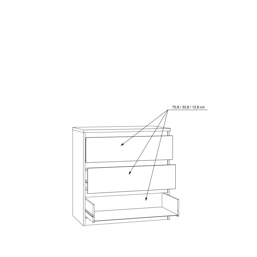 Commode à tiroirs MAO chêne artisanal