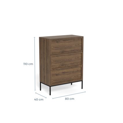 Commode ALIN 80 x 40 cm marron