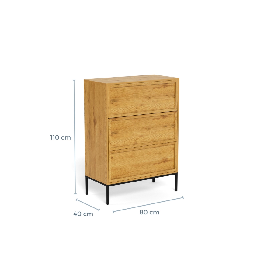 Commode ALIN 80x40 cm, brun clair