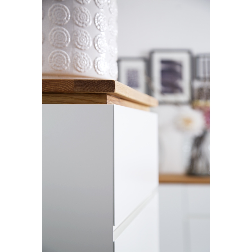 Commode ARVI blanche/chêne