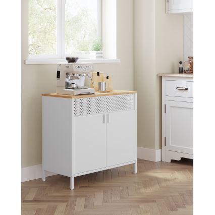 Commode FIRA 80 x 40 cm blanc/chêne