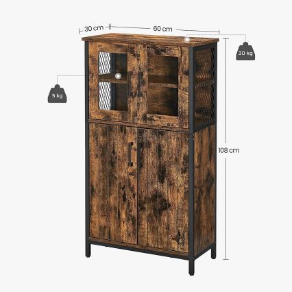 Dressoir FIRA bruin/zwart