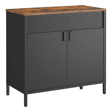Commode FIRA noir/marron