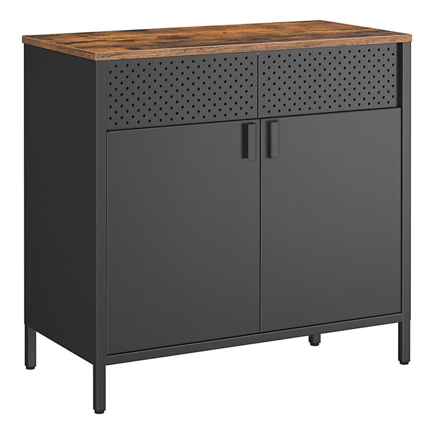 Commode FIRA noir/marron