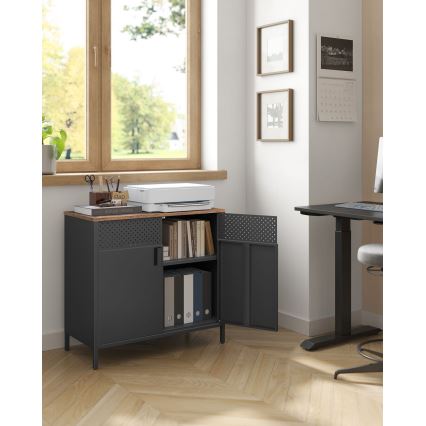 Commode FIRA noir/marron