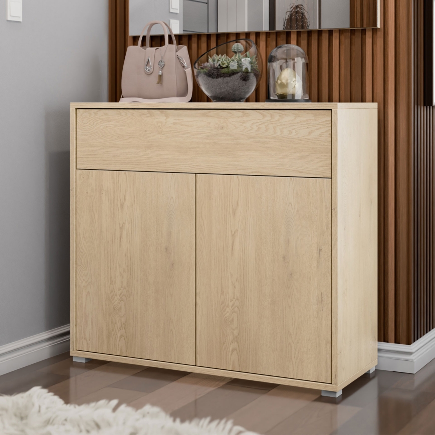 Commode GESITA 100x93 cm chêne Cremona