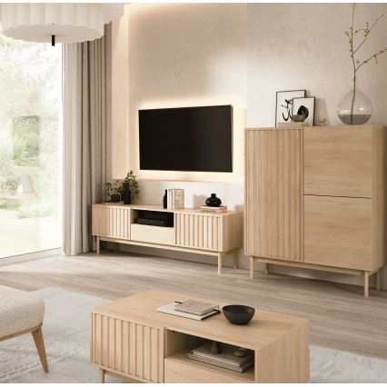 Commode KIOTO 106x130x37 cm chêne Cremona