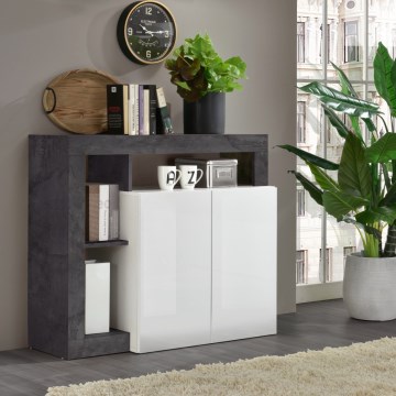 Commode LENOR blanche/anthracite