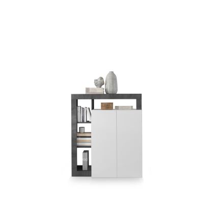 Commode LENOR blanche/anthracite