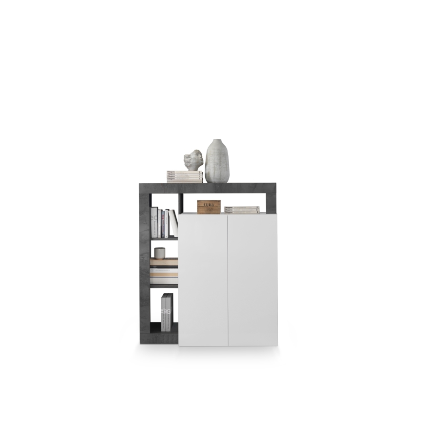 Commode LENOR blanche/anthracite