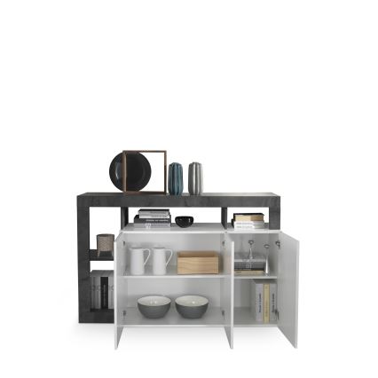 Commode LENOR blanche/anthracite