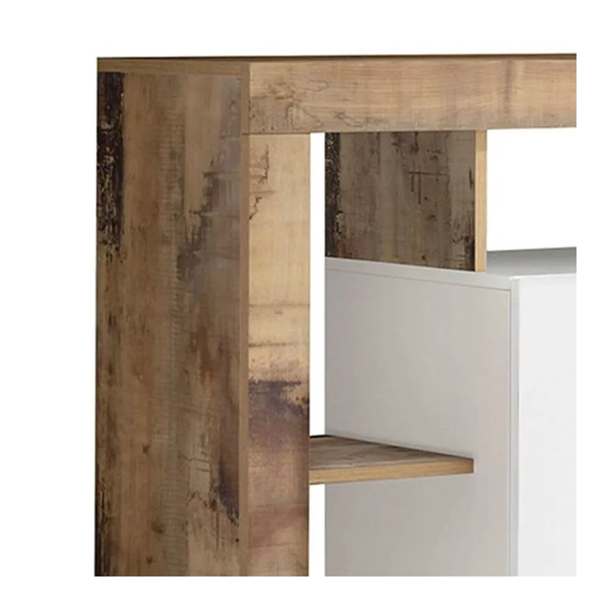 Commode LENOR blanche/marron