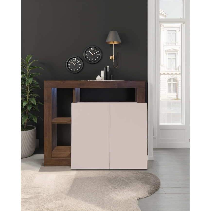 Commode LENOR cachemire/chêne