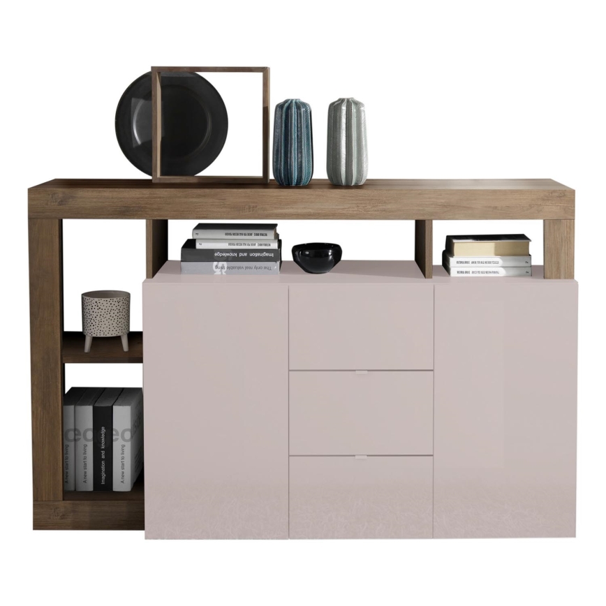 Commode LENOR cachemire/chêne