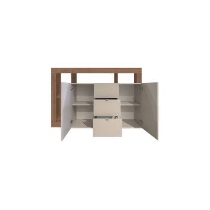 Commode LENOR cachemire/chêne