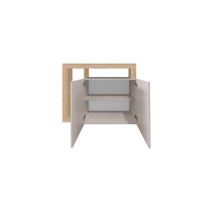 Commode LENOR, finition cachemire / chêne clair