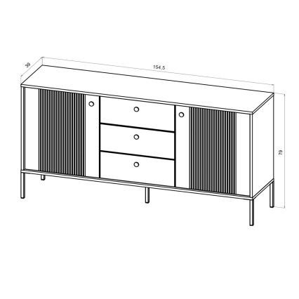 Commode LUE noire