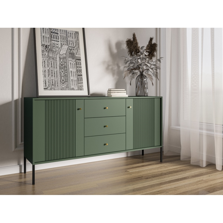 Commode LUE vert/noir