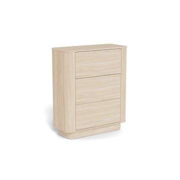 Commode MADERA 90 x 107 cm chêne blanchi