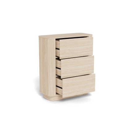 Commode MADERA 90 x 107 cm chêne blanchi