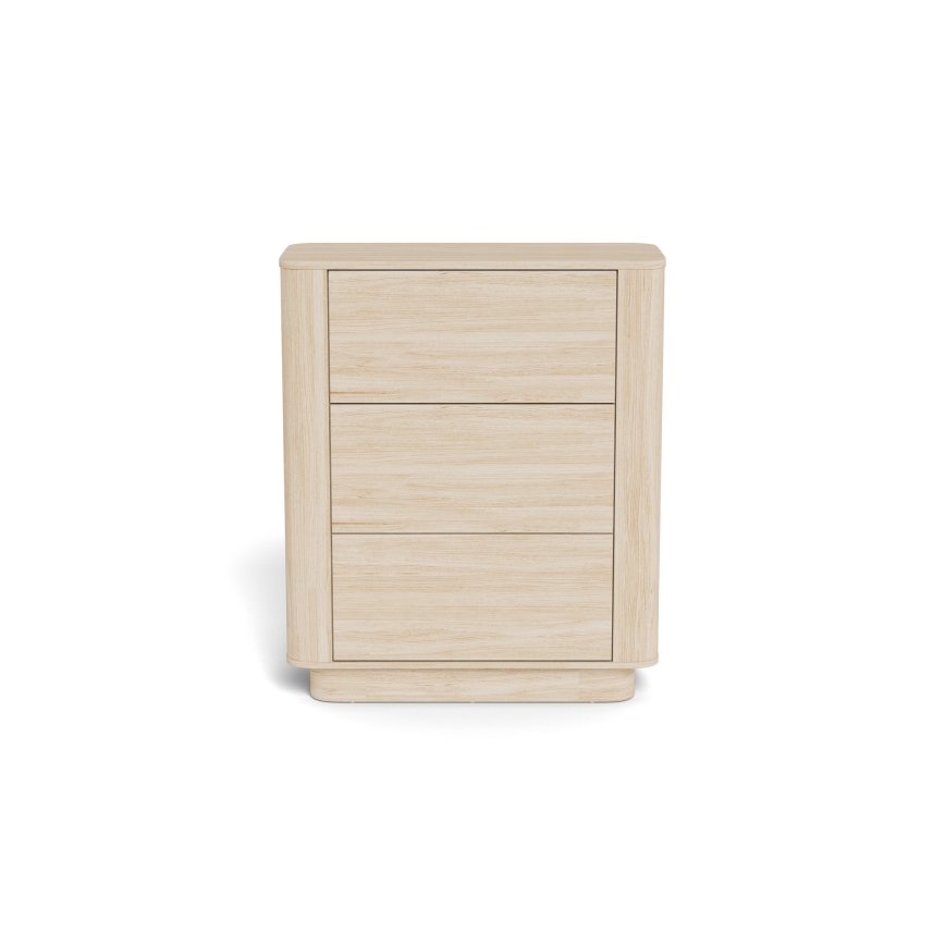 Commode MADERA 90 x 107 cm chêne blanchi