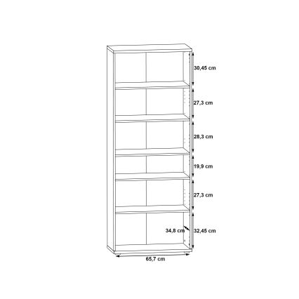 Commode/Meuble à chaussures SIMO blanc/gris béton