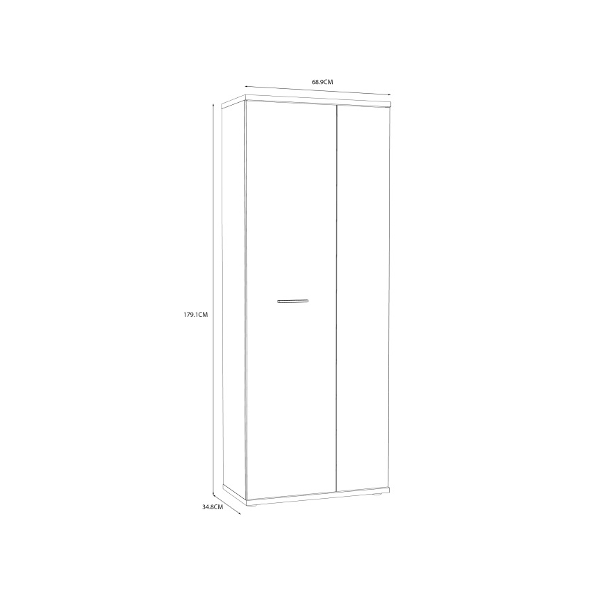 Commode/Meuble à chaussures SIMO chêne sonoma/blanc