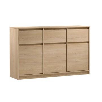 Commode MIYABI 138x86x40 cm chêne Cremona