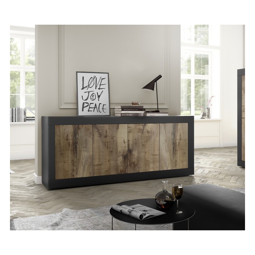 Commode NERILA noir/marron