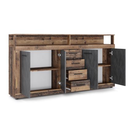 Commode RUNA brun foncé/anthracite