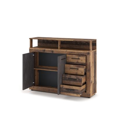 Commode RUNA brun foncé/anthracite