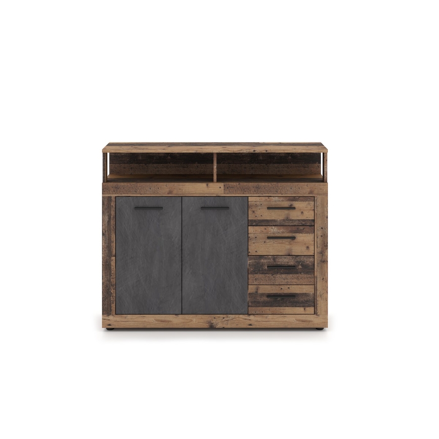 Commode RUNA brun foncé/anthracite
