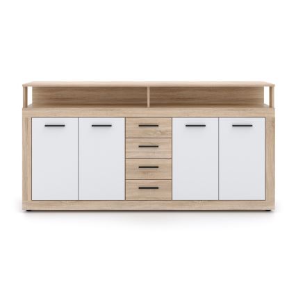Commode RUNA chêne sonoma/blanc