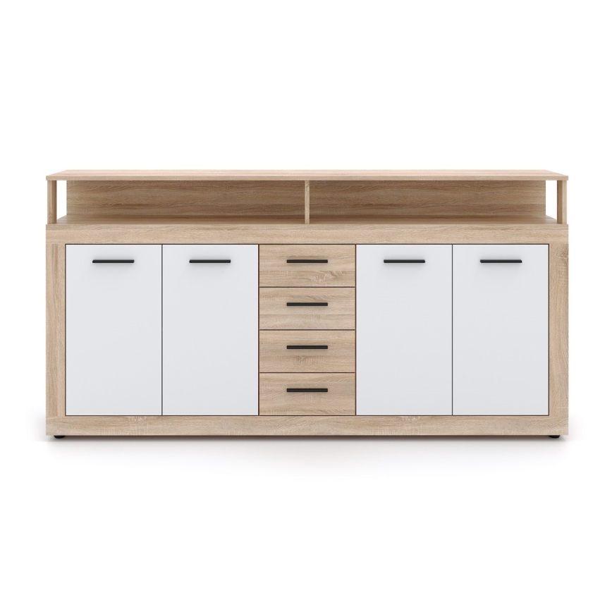 Commode RUNA chêne sonoma/blanc