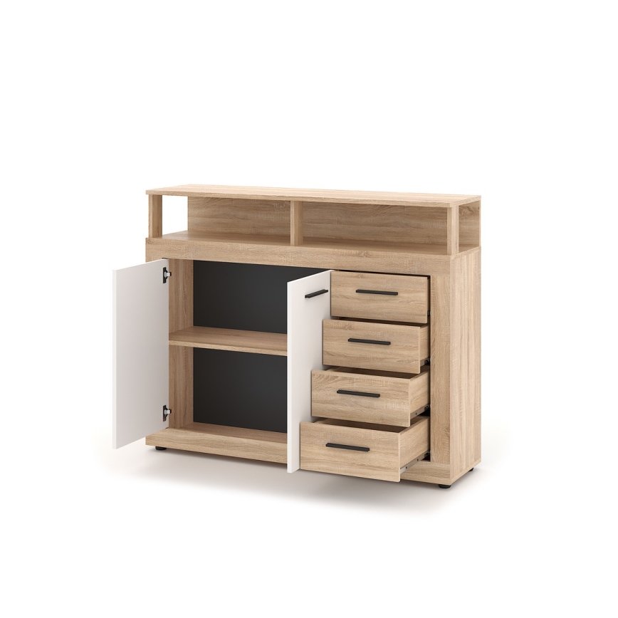 Commode RUNA chêne Sonoma/blanc