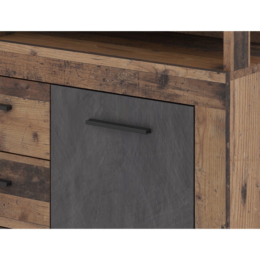 Commode RUNA marron foncé/anthracite