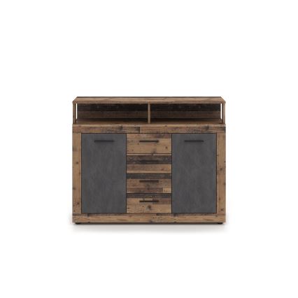 Commode RUNA marron foncé/anthracite