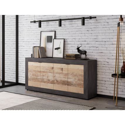 Commode RUNEA brun clair/anthracite