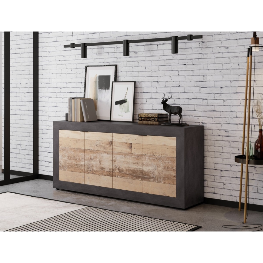 Commode RUNEA brun clair/anthracite