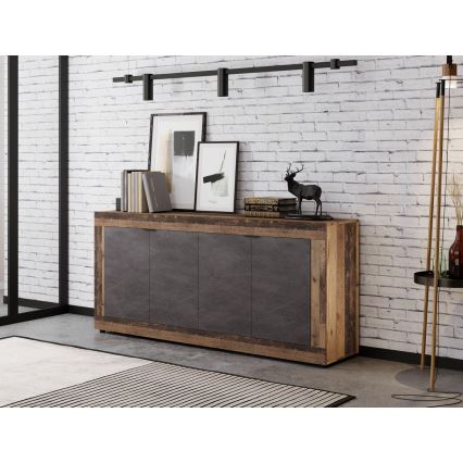 Commode RUNEA brun foncé/anthracite