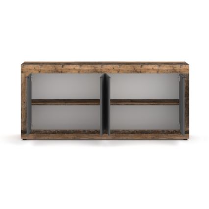 Commode RUNEA brun foncé/anthracite