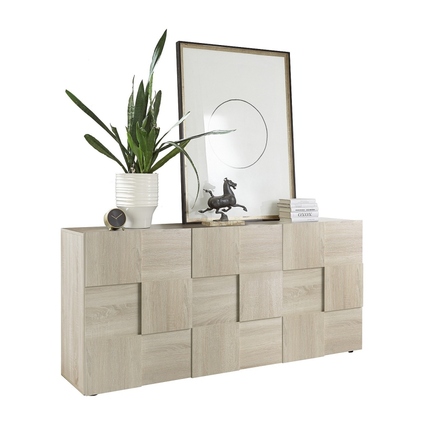 Commode SERIAN, finition chêne Sonoma