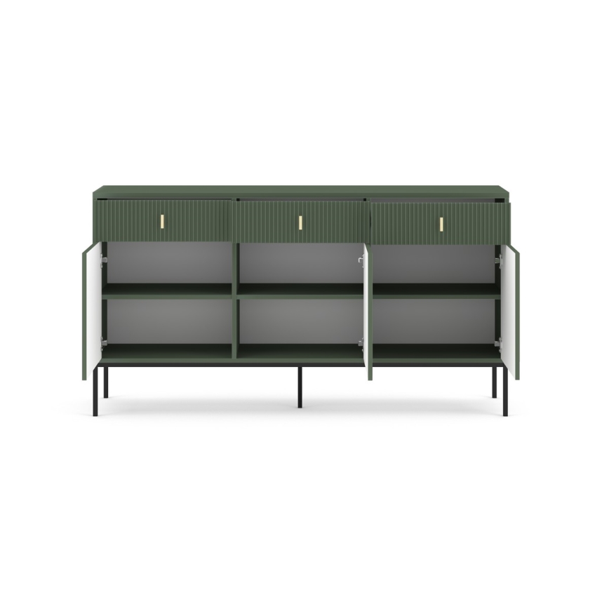 Commode SUE verte/noire