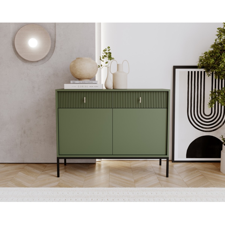 Commode SUE verte/noire