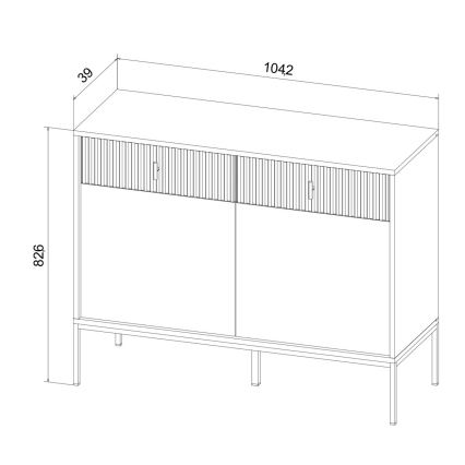 Commode SUE verte/noire