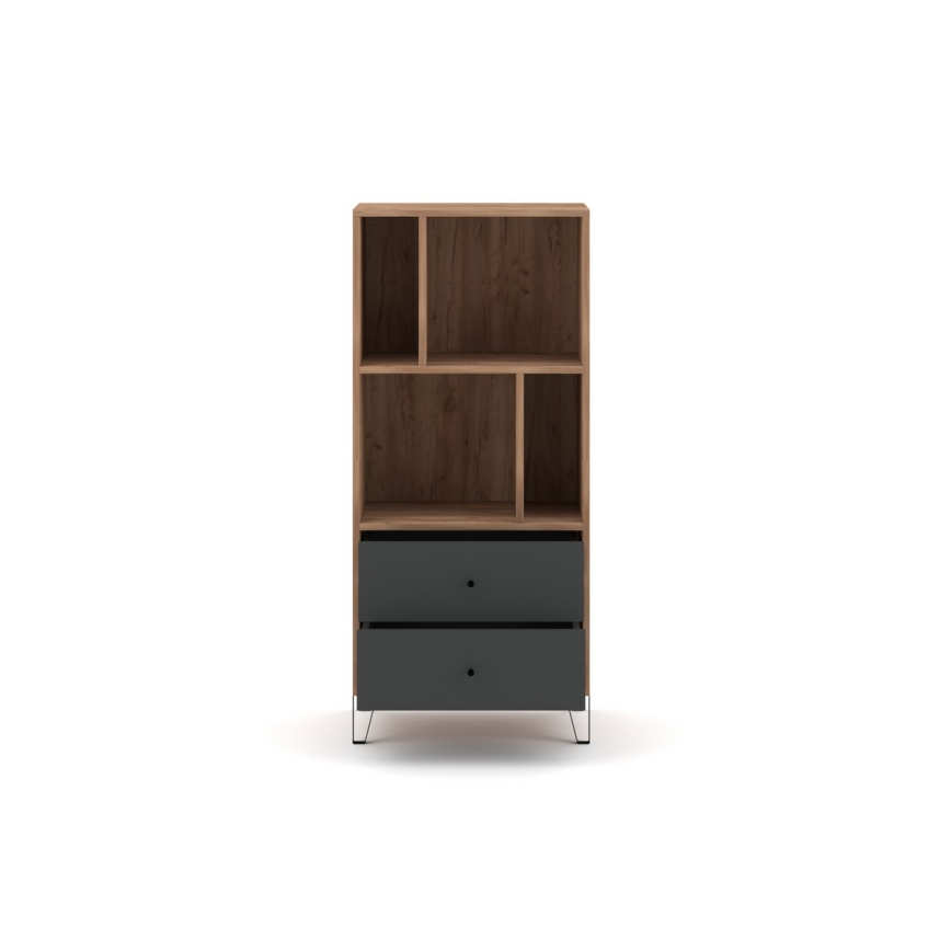 Commode SULA chêne craft/noir