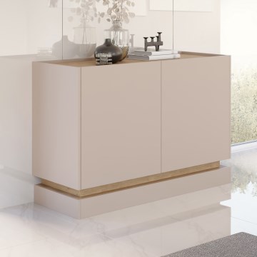Commode ZARPANT 120x75 cm beige/chêne Cremona